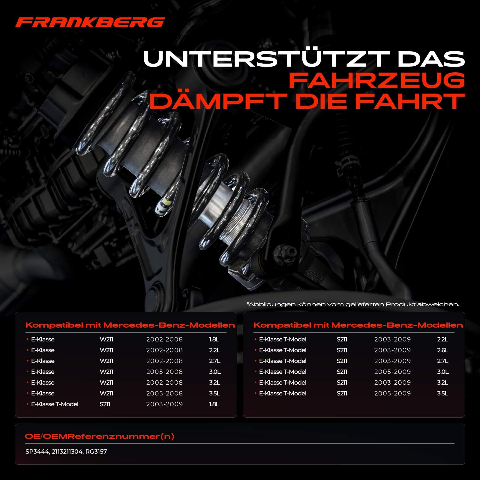 Frankberg 2x Fahrwerksfeder Federn Vorne Links Rechts Replace# SP3444