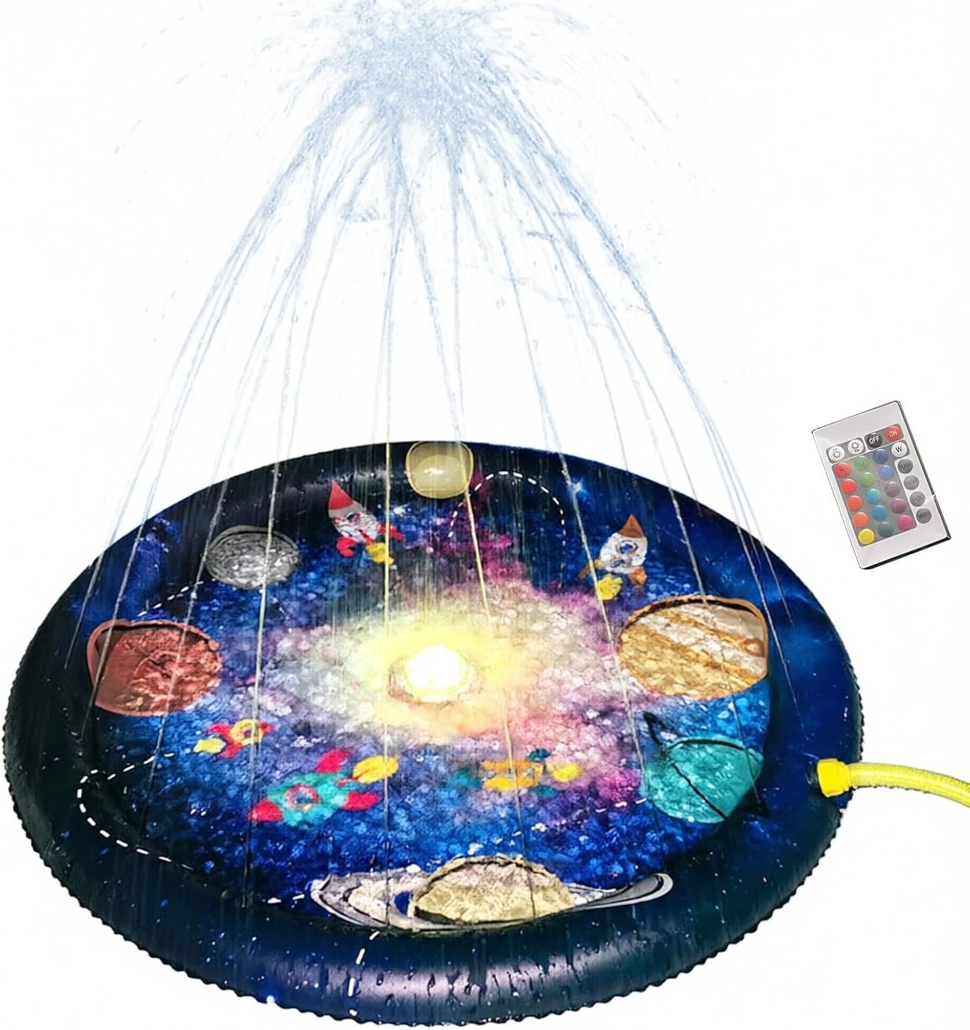 Sprinkler for Kids | Space Theme Pool Wading Mat,Water Sprinkler Toy | for Kids Ages 3+ Outdoor Garden Patio Lawn Backyard Beach Park Pool