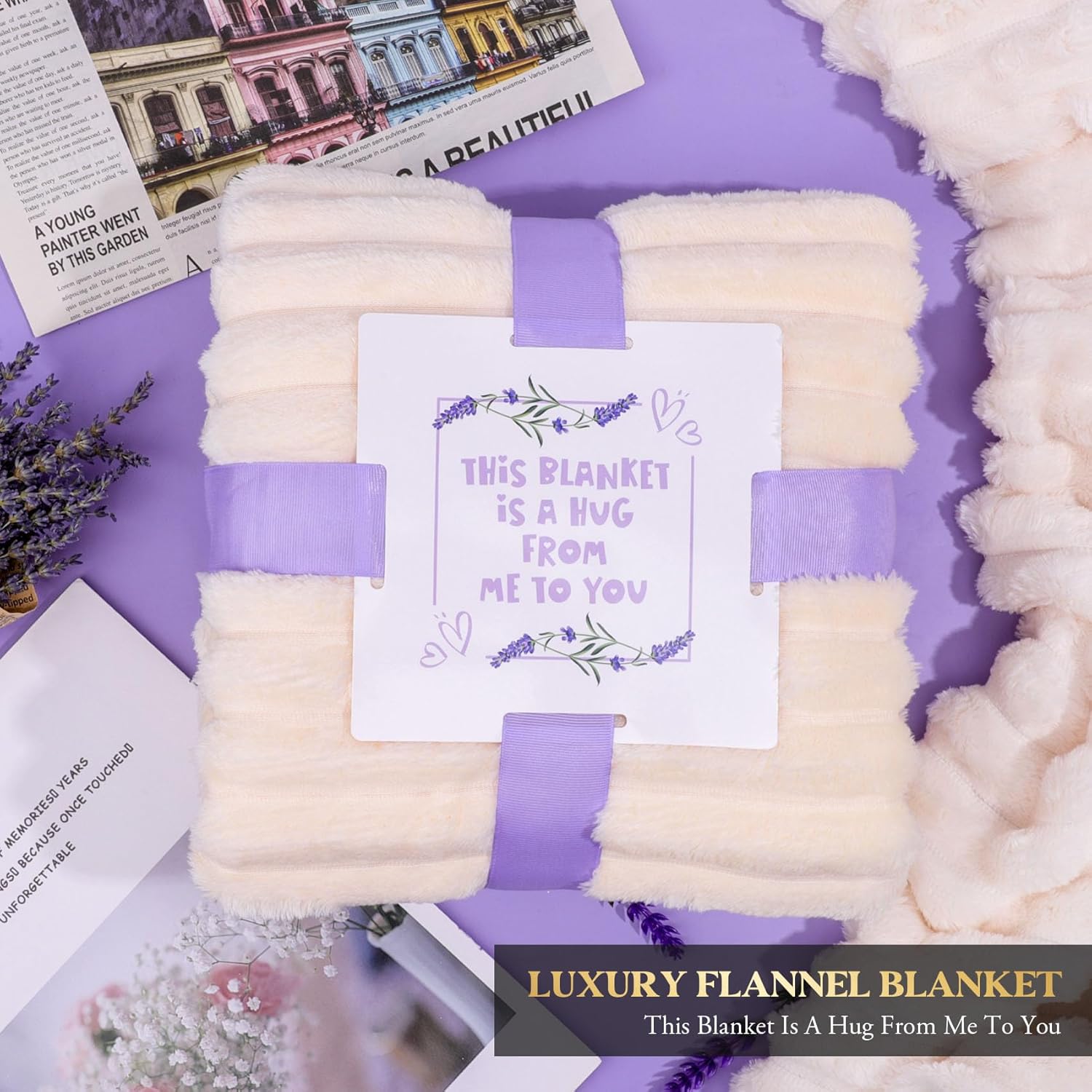 Self Care Gifts Get Well Soon Gift Baskets for Women, Christmas Birthday Gifts for Womens, Inspirational Lavender Relaxing Spa Care Package Thinking of You Gift Set for Mom Wife Her Friends Sister - Image 3