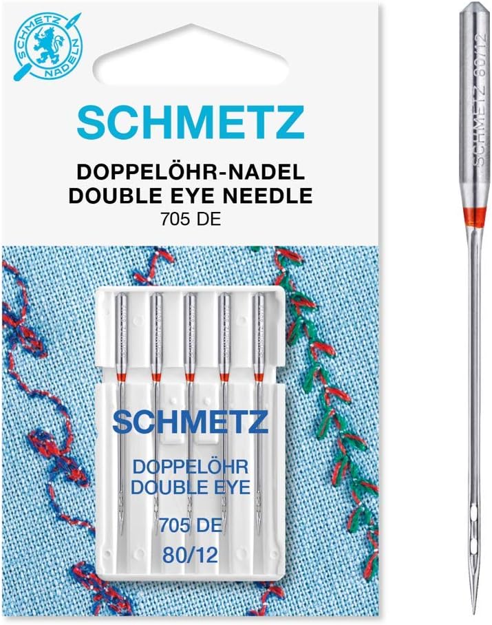 Sewing Machine Needles Schmetz - Double Eye, Size: 80/12, Single Packet