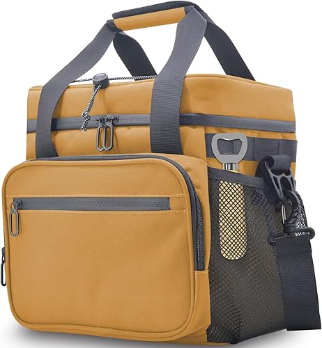 Bolsa térmica para mujeres y hombres, 24 latas (15 litros), bolsa de almuerzo suave con aislamiento portátil, lonchera reutilizable para oficina,