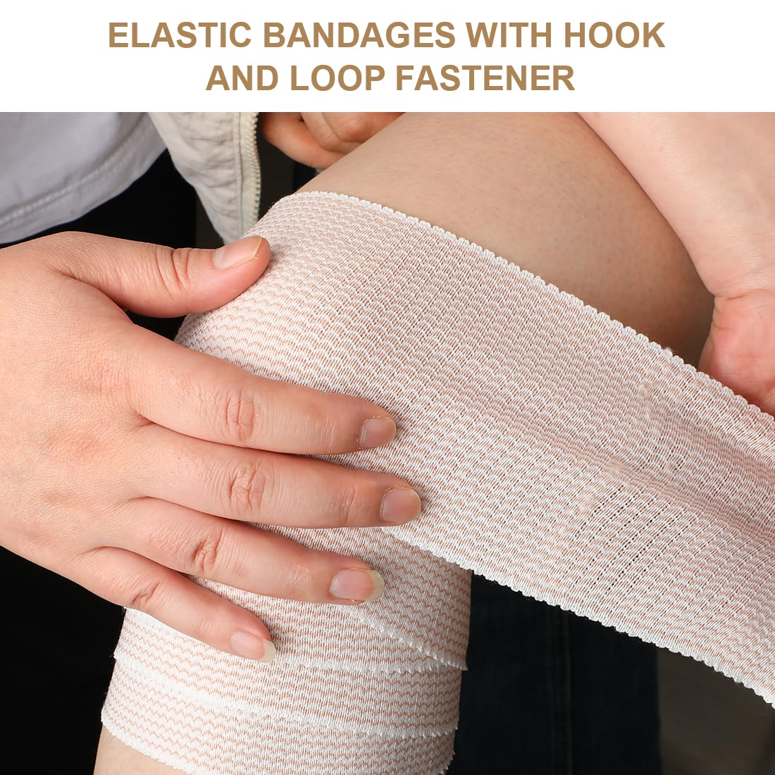 6 Pack Premium Elastic Bandage Wrap 4 Inch Compression Wrap Bandage Lymphedema Wraps for Legs, Ankle, Knee, Tummy — Amazon image 3