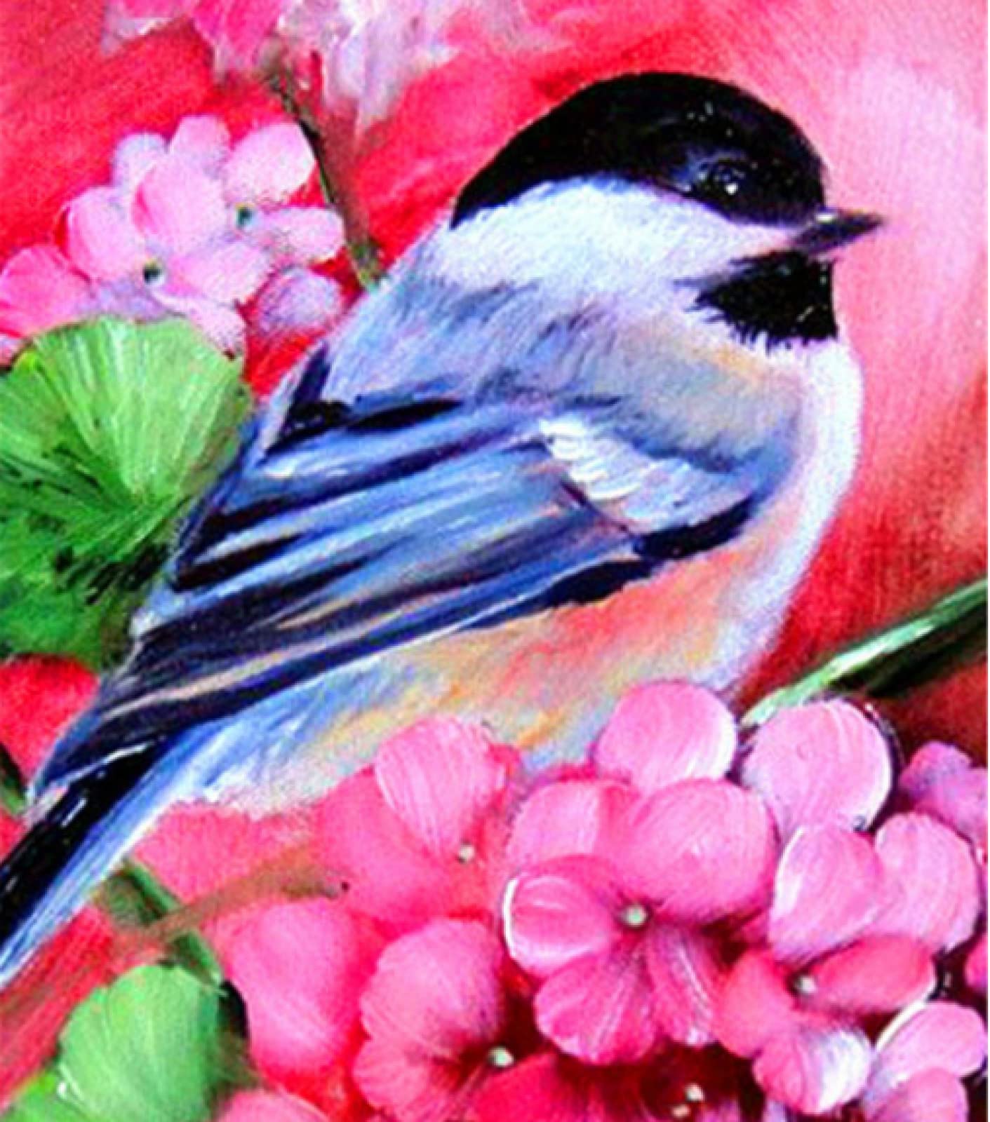 Kit point de croix imprimé oiseau pour décoration - 8