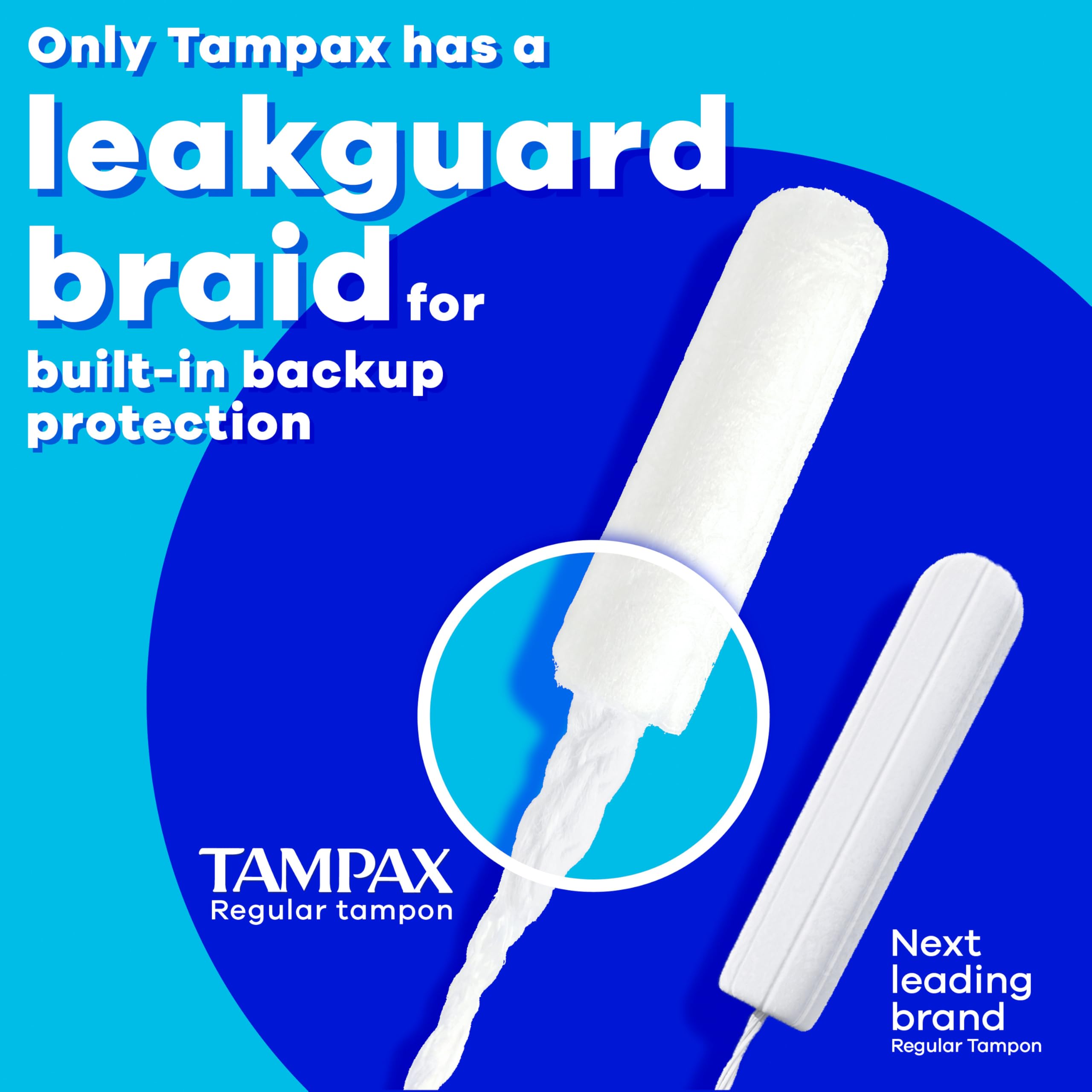 Tampax Pearl Tampons - Absorbencia ligera, 100 unidades, aplicador de plástico sin BPA y trenzado LeakGuard, sin perfume, 50 unidades, paquete de 2 (100 unidades en total)