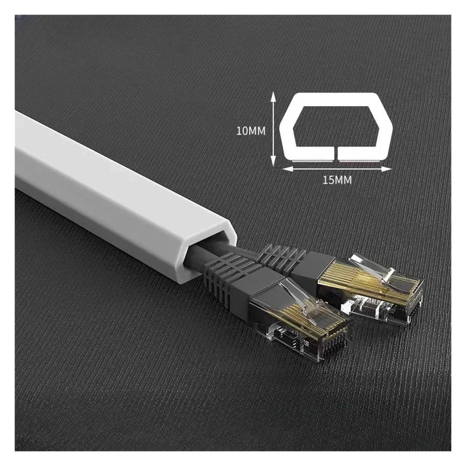 canalina passacavi Guaine di copertura for cavi da pavimento in PVC Protezioni for flessibili for condutture elettriche Spegnicavi autoadesivi for pavimenti(B-white,5m)