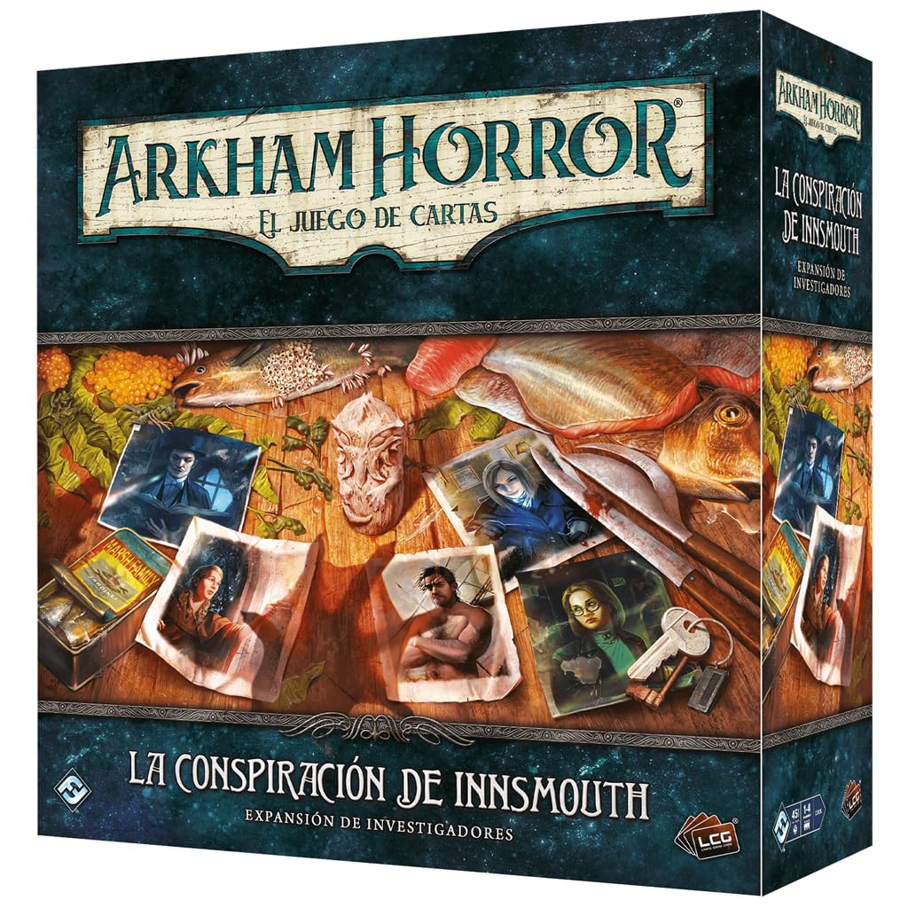 Fantasy Flight Games Arkham Horror LCG : La Conspiration d'Innsmouth | Extension des enquêteurs | Jeu de Cartes | À partir de 14 Ans | De 1 à 4 Joueurs | 30-120 Minutes par Partie | Espagnol