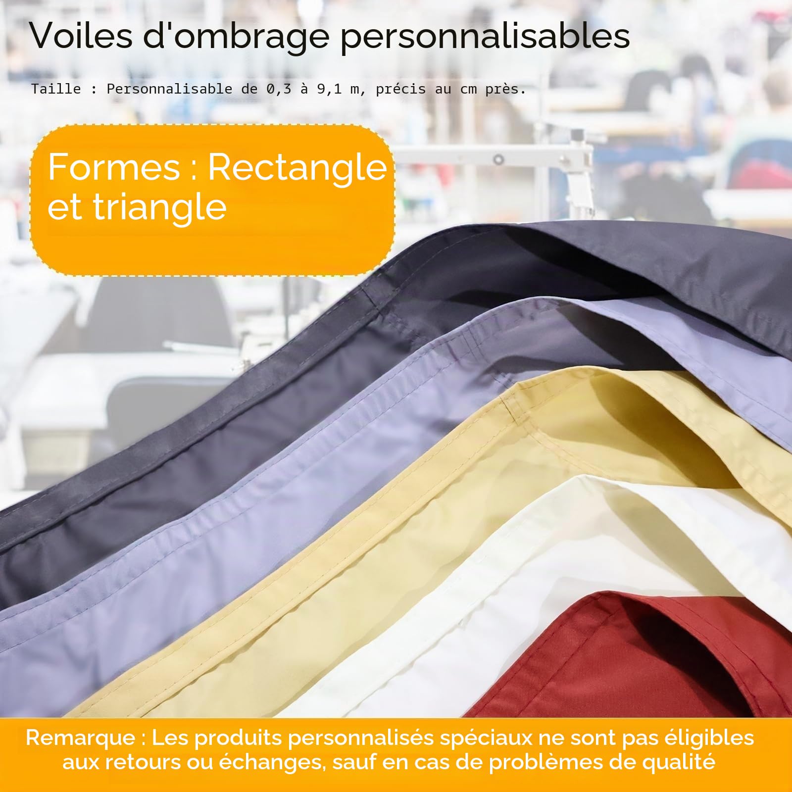 Shade&Beyond Voile d'Ombrage 3x4m Rectangulaire Imperméable, Voile Ombrage avec 95% Protection UV pour Terrasse, Jardin et Piscine Extérieure,Gris Clair