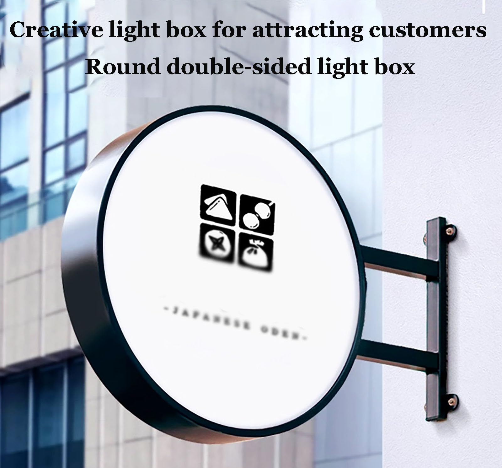 Caja De Luz LED De Doble Cara Personalizada, Letrero LED Circular Exterior Personalizado con Logotipo para Tiendas, Cartel Publicitario con Logotipo/Cartel De Abierto Lace Round 50cm