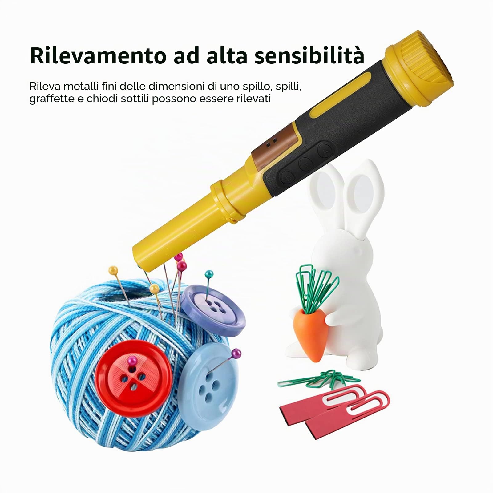 BuyWeek Metal Detector Subacqueo, 2 in 1 Rilevatore di Metalli IP68 Impermeabile Portatile Metal Detector Professionali per Bambini Adulti