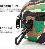 Vista 3 de XCMAN Funda rígida de EVA para gafas de esquí que se adapta a todas las formas y tamaños de gafas de esquí