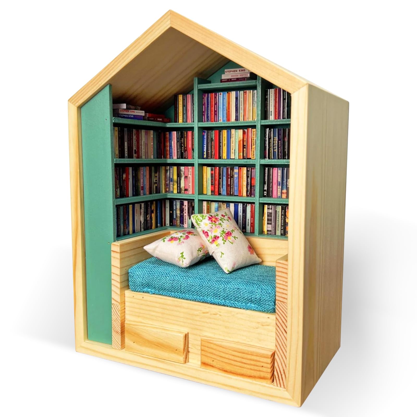 400 unidades de mini livros - estante de ansiedade, mini livraria, sacuda sua ansiedade, mini estante de livros de decoração de escritório, biblioteca de livros em miniatura