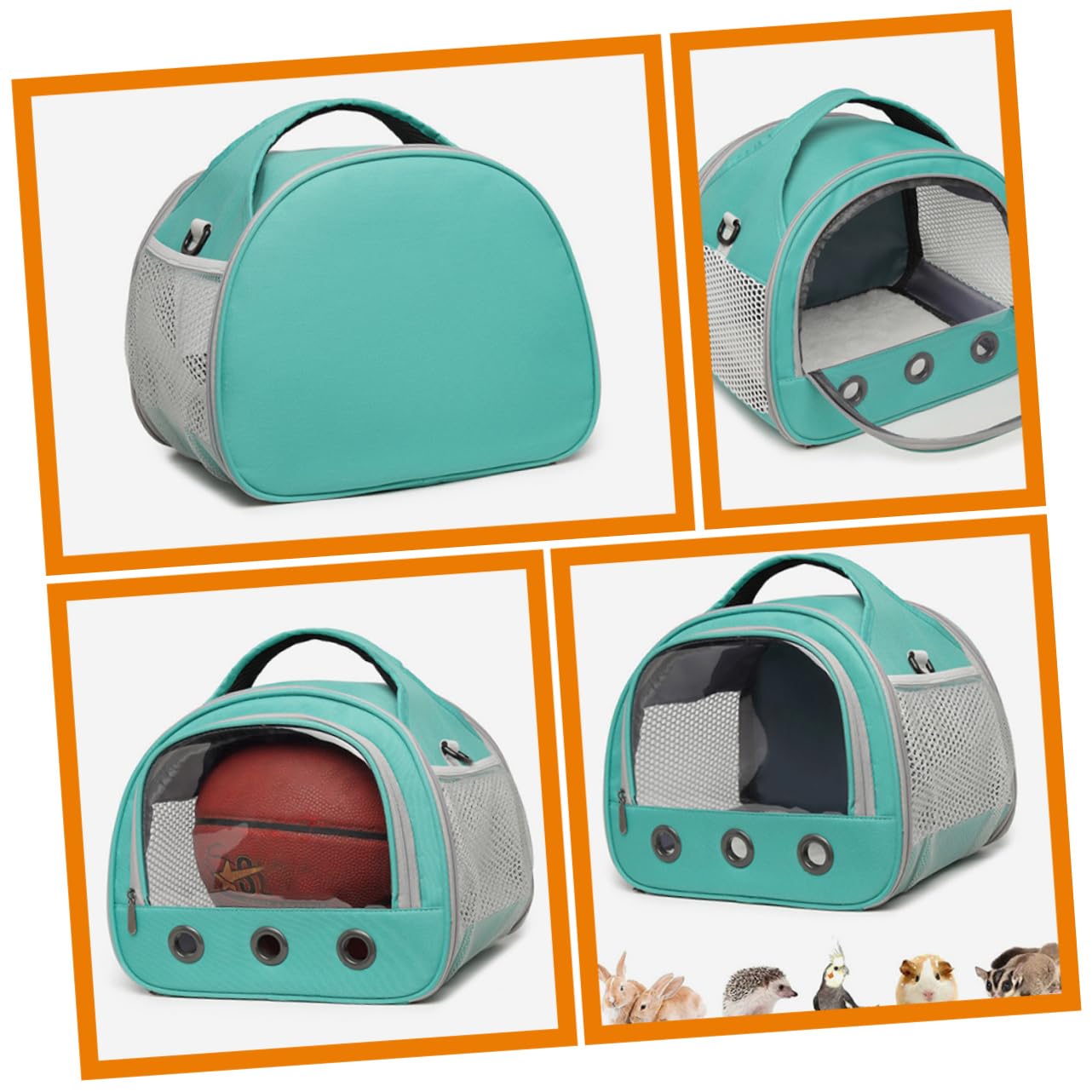 Borsa Trasportino Per Criceti e Piccoli Animali Zaino Traspirante Con Finestra Trasparente Per Viaggi e Attività All Aperto Perfetta Per Criceti Porcellini e Ricci
