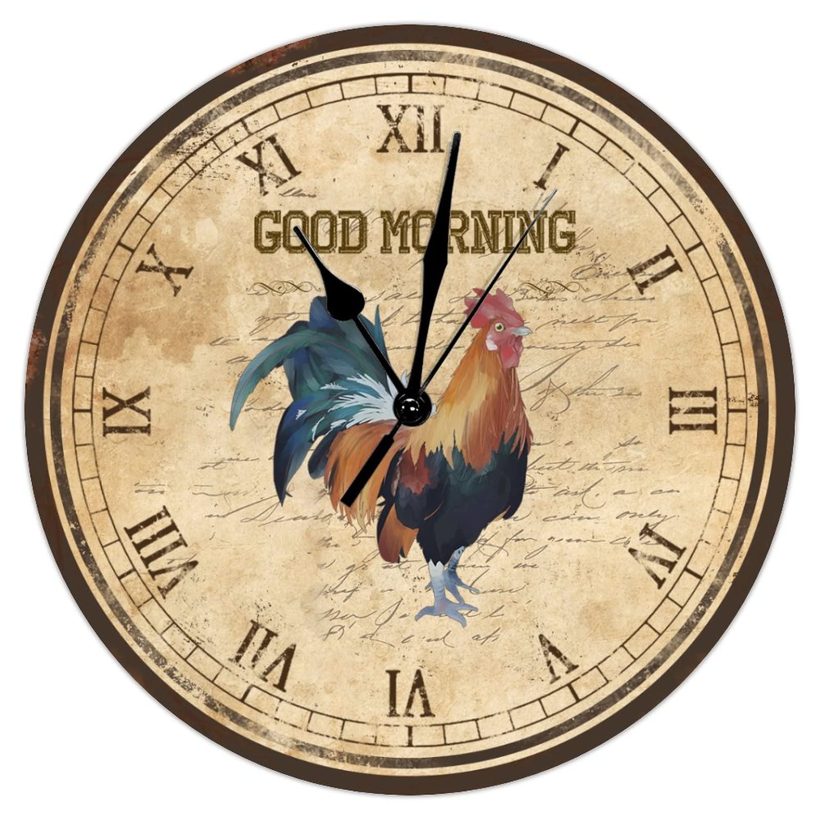 Horloge murale poule 38,1 cm vintage et silencieuse à suspendre