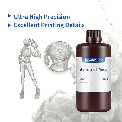 Miniatura 2 de ANYCUBIC Resina de impresora 3D, resina 3D de curado UV LCD de 405 nm, resina de fotopolímero rápido y de alta precisión para impresora 3D de resina