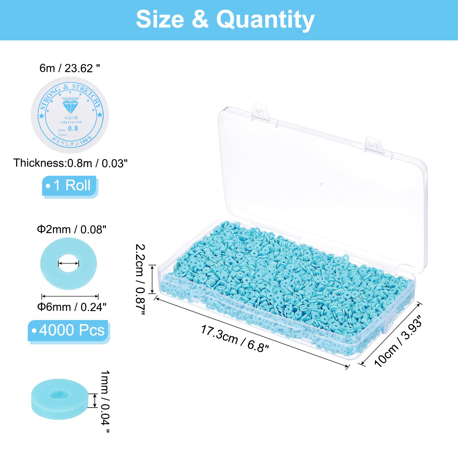 PATIKIL 4000 Pcs Clay Beads Bracelet Making Kit - Image 2