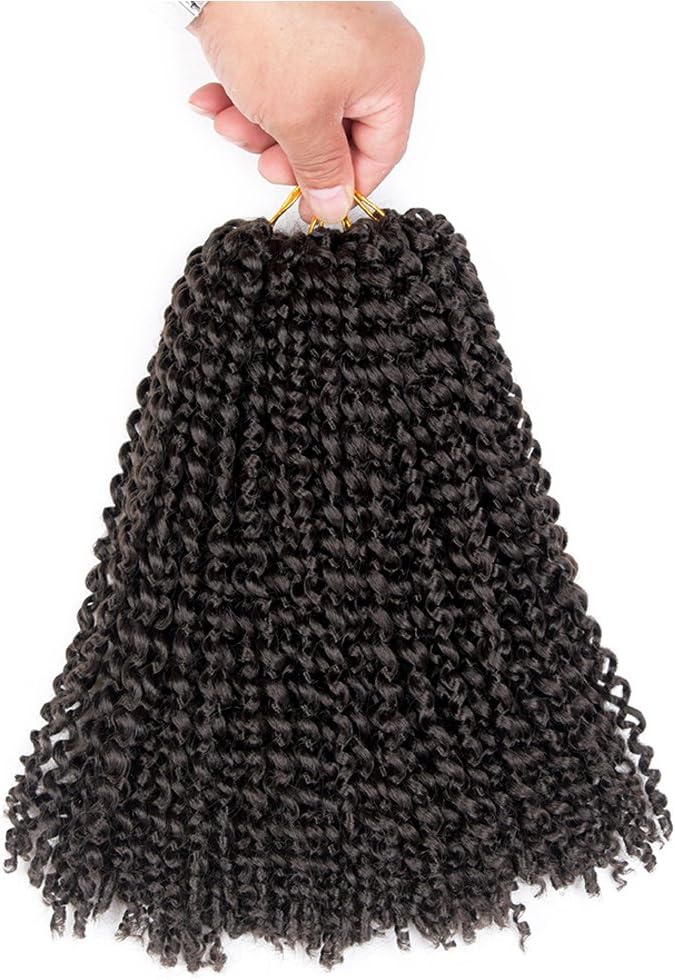 TOMO Hair 9Packs 12Inch Ombre Malibob Jerry Curly Twist Hair Synthetic Senegalese Twist Crochet Braids Freetress Braiding Hair Extensions (#2)