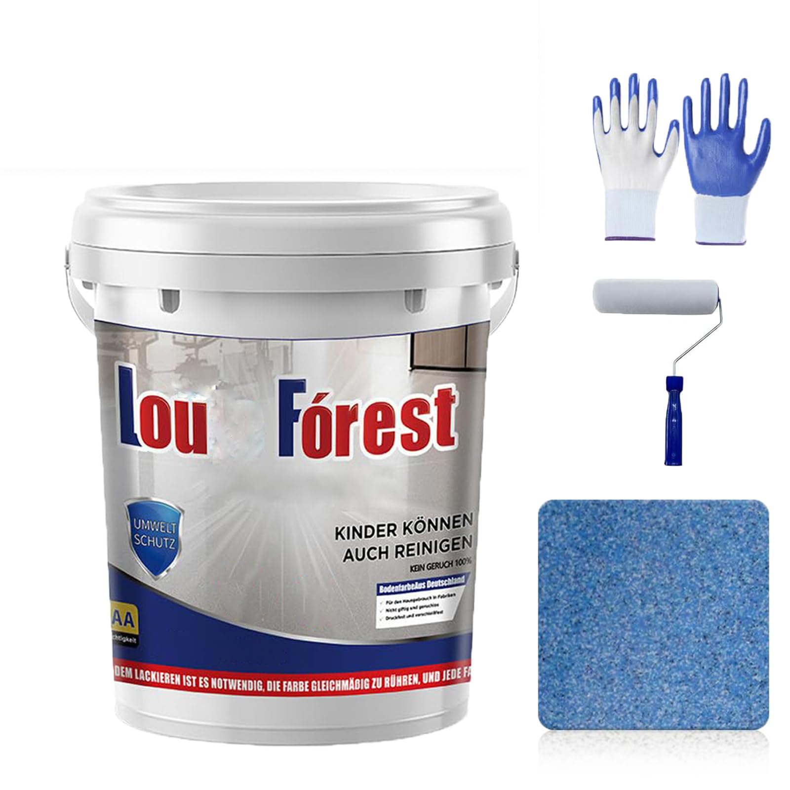 Epoxy Colored Sand Floor Paint,Louisn Forest Epoxys Floors Paints,Epoxyes Floores Paintes for Concrete,High Gloss Marble Effect Epoxy Floor Coating (Blue-500g)