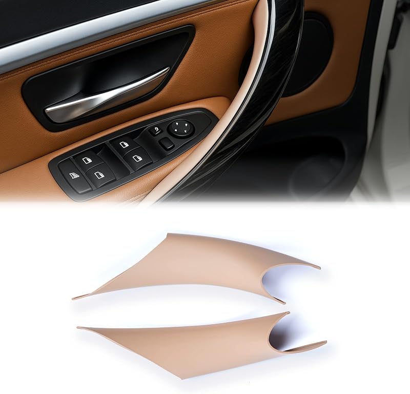 Capa de acabamento para puxador interno BMW F30 F32 F34 F36, bege iCarPro – 2 unidades