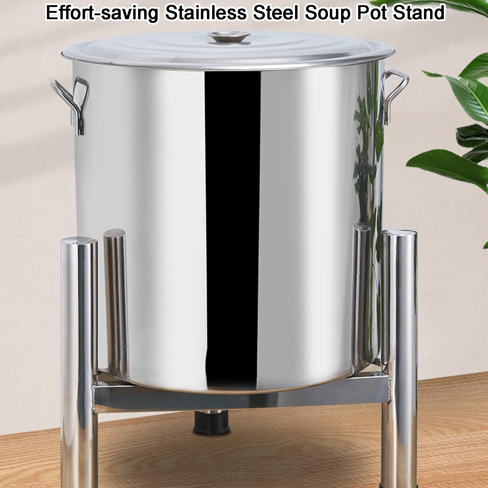 Carrello da Cucina Portatile in Acciaio Inox Resistente, Ideale per bombole di Gas, fusti isolati, secchi del Latte e pentole per zuppe (55x55x50 cm) - Carrello da Cucina Robusto e Portatile.