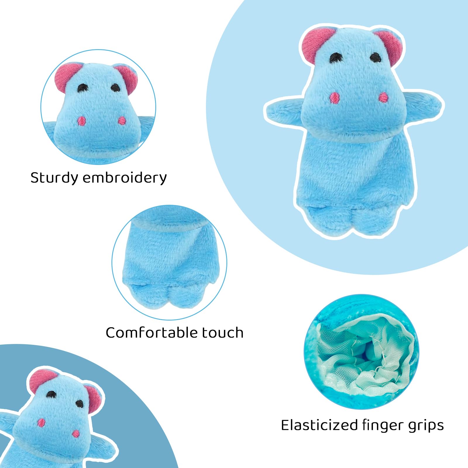Marionnettes à Doigts Dinosaures – Lot De 5, Jouets Interactifs Bébé, Anti-stress, Décoration, PVC Souple