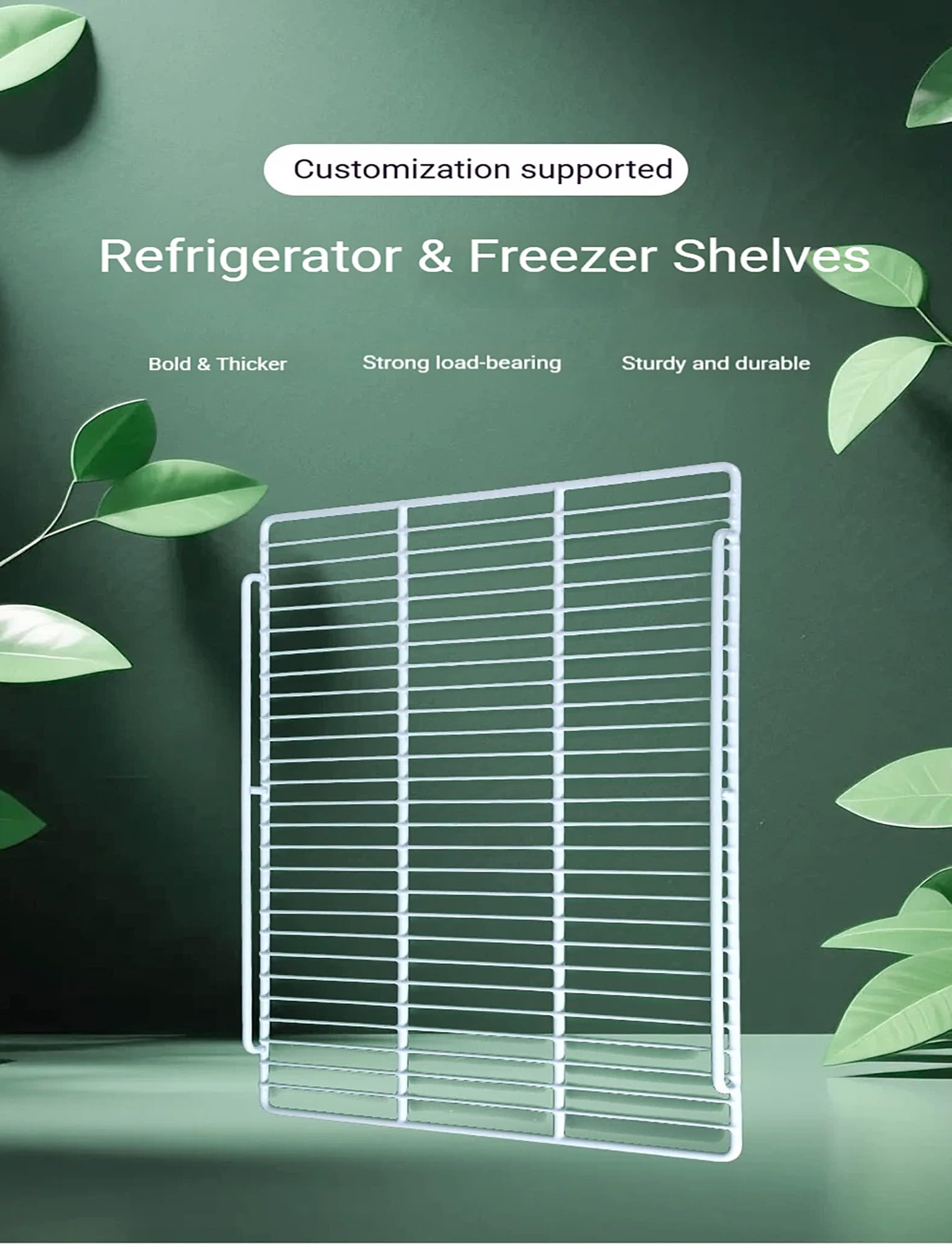 Estantes divisores del congelador: organizador de estantes de alambre | Divisores de rejilla metálica for almacenamiento profundo en refrigeradores, vitrinas y estanterías(21.3x16.5in/540x420mm)