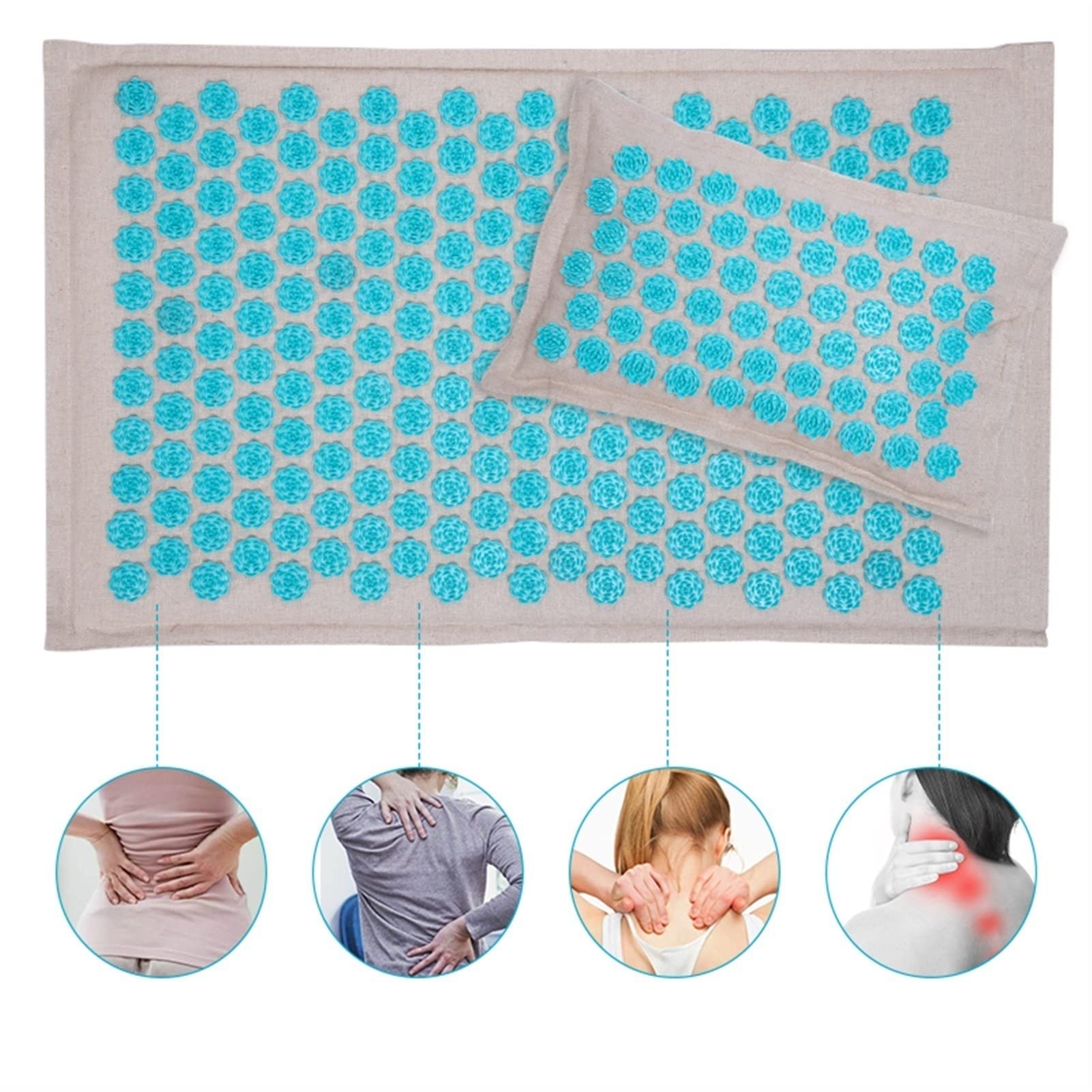 DieffematicYJD Mata do jogi Mata Akupresura Masaż Poduszka Yoga Mata Akupunktura Lotus Spike Poduszka Corpus Back Massager Zwolnij stres ból (Color : Mat B)