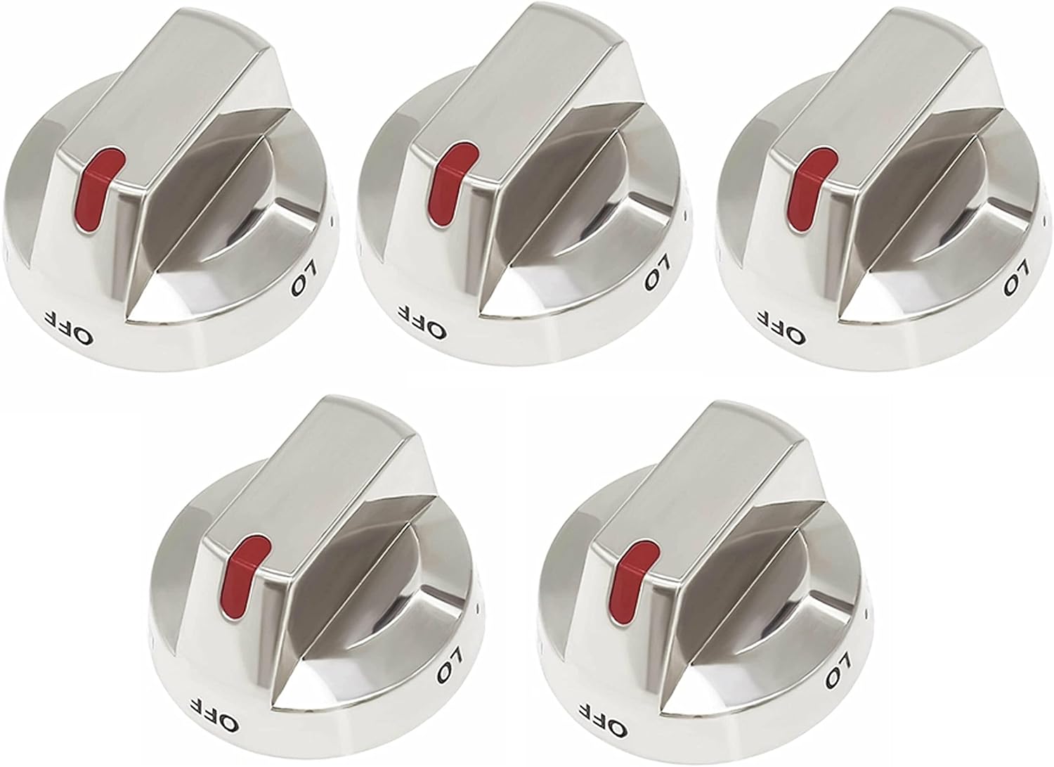 5 Pcs Gas Range Stove Burner Knobs Dial Knob Replaces DG94-01431A for Samsung NX58F5500SS/AA NX58R4311SS/AA NX58F5500SS NX58R4311SS