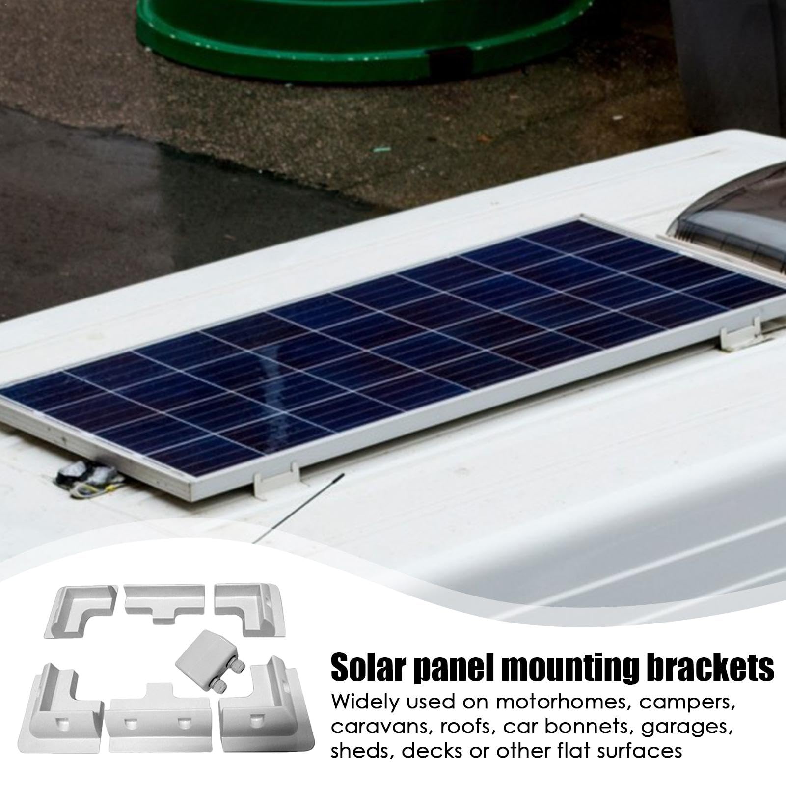 Staffe di montaggio ,Montaggio del pannello solare | Kit di supporto | per capannone senza trapani | Kit di montaggio solare, staffe , kit di supporto angolare, resistente ai raggi UV,