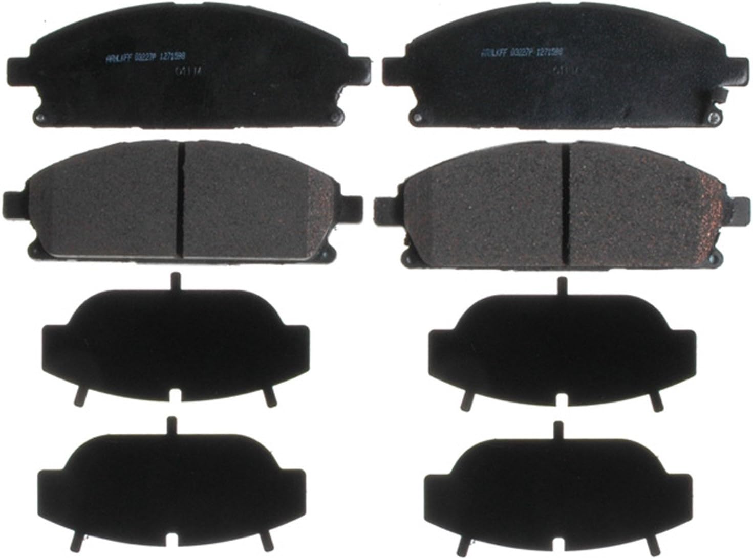 ACDelco 14D855C Advantage Ceramic Front Disc Brake Pad Set with Wear