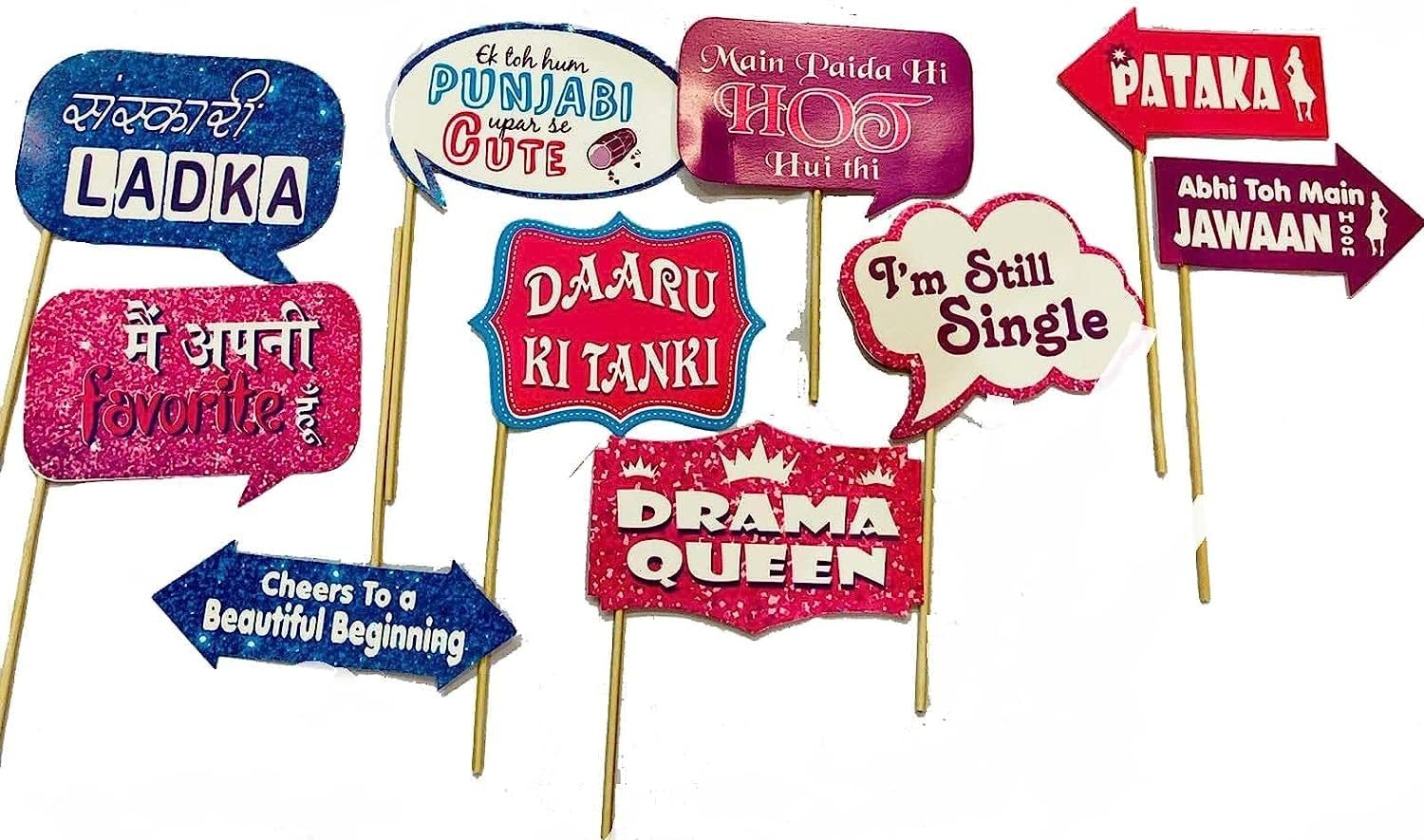 Funny Wedding Family Party Photo Booth Props Craft Item by Indian Collectible