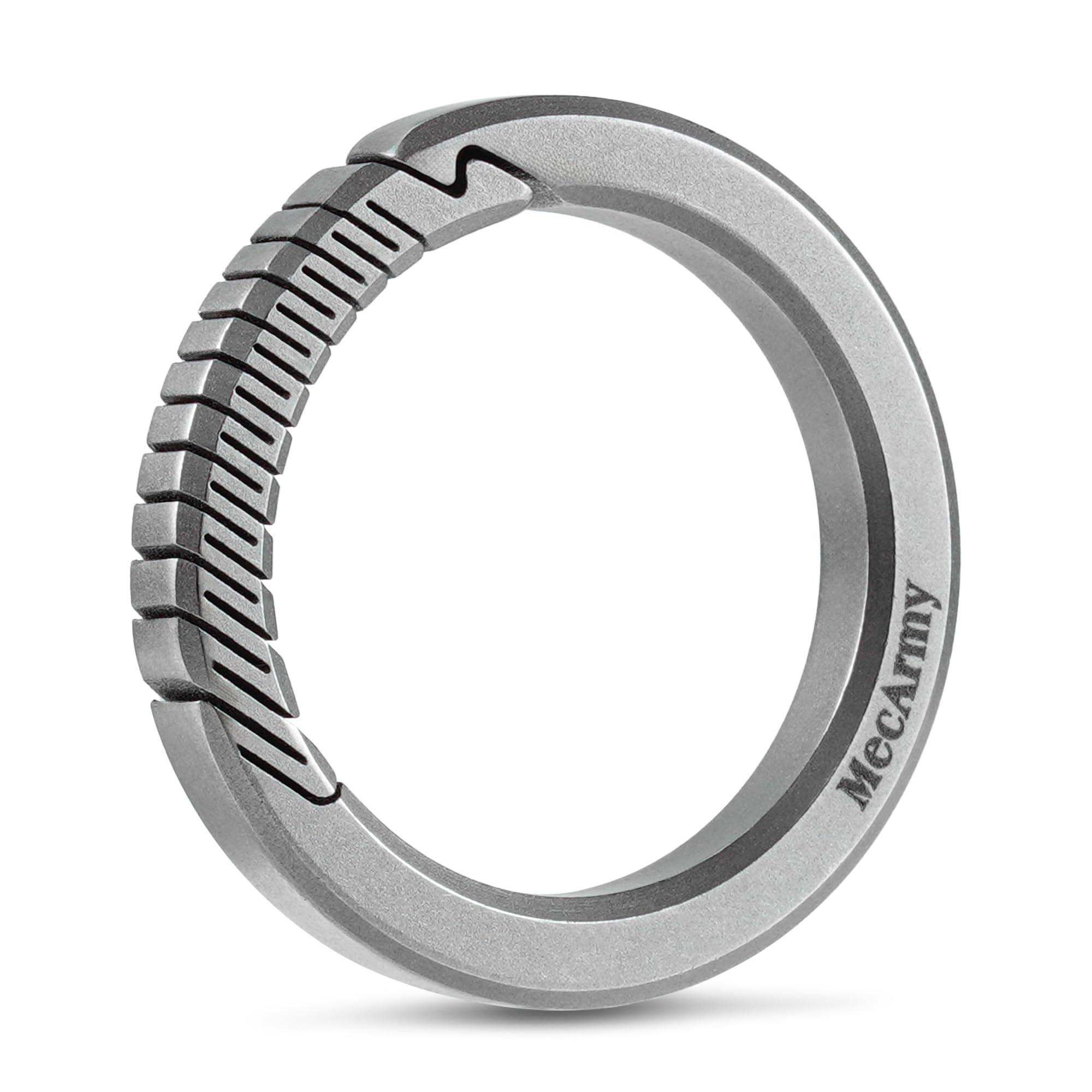 MecArmy Titanium Keychain Rings, 1/3/4/7/18 PCS Side Pushing Split Ring for EDC Carabiner Clip Key Holder, Quick Release Solid Titanium Key Organiser for Men Women, Everyday Carry, Car & House Keys