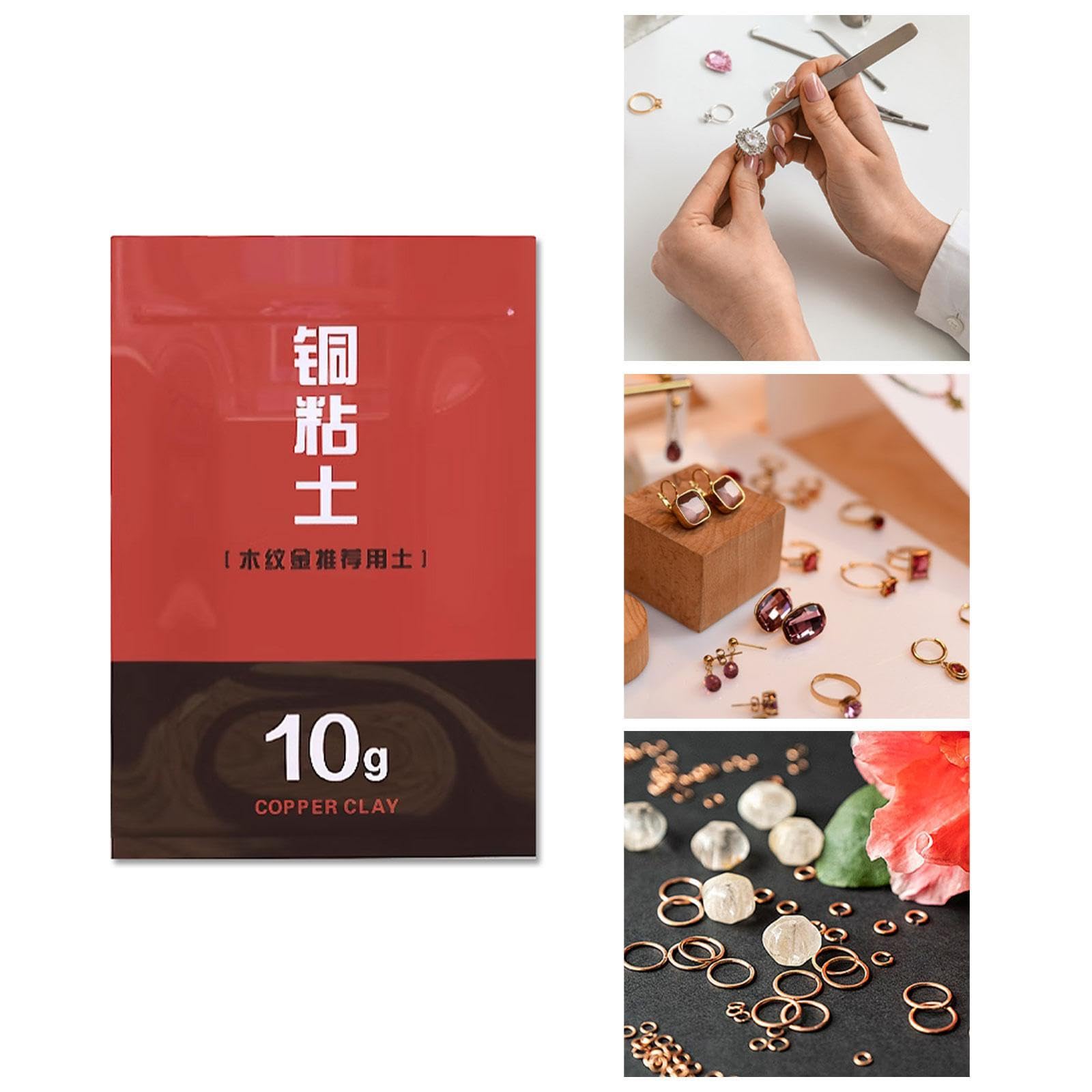 Qianly Metall-Ton, Kupfer-Ton, 10 g, Material zur Handherstellung von Schmuck, für DIY-Kunstprojekte, Armbänder