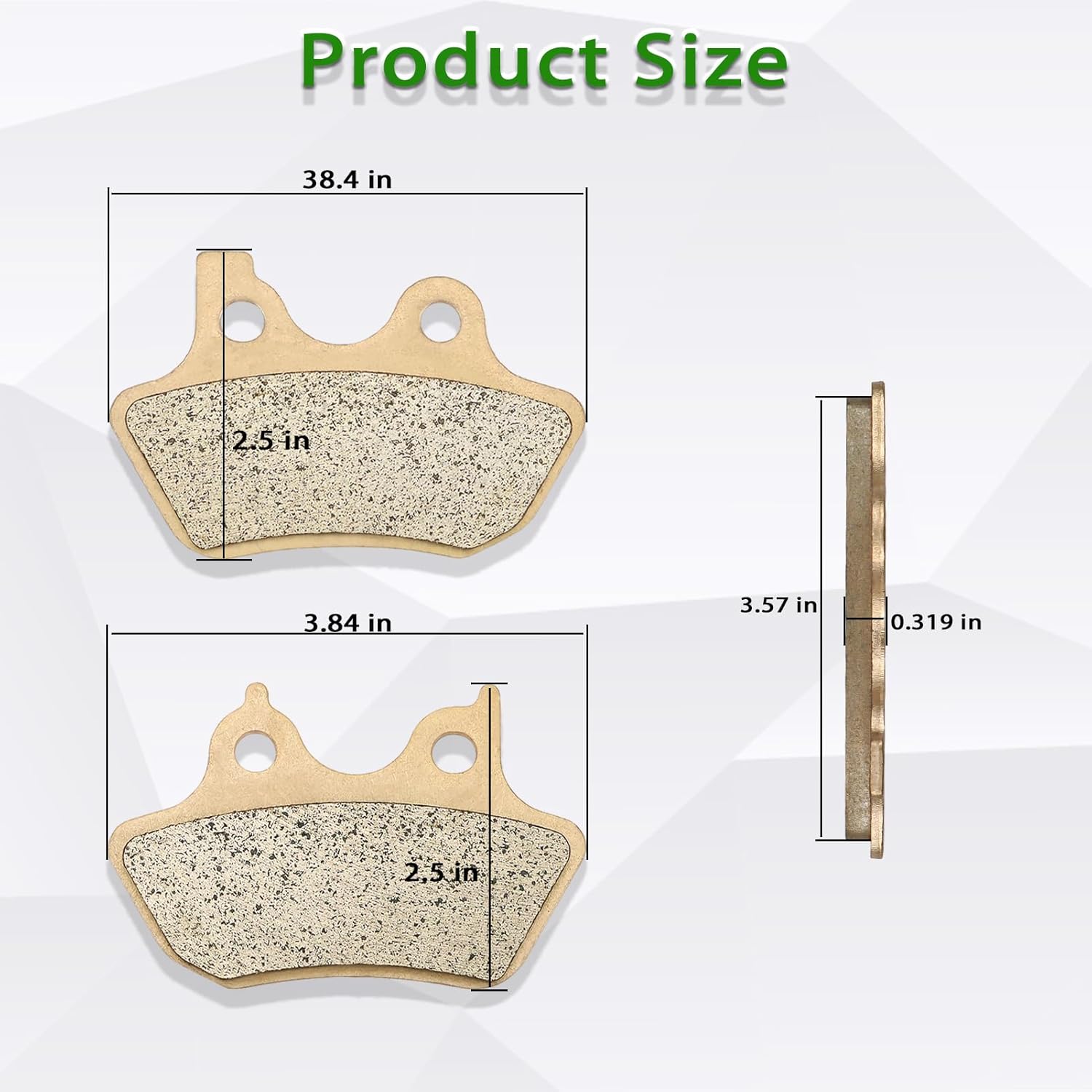 ZICOO Sintered Front & Rear Brake Pads for Harley Heritage Softail Electra Glide Road King Road Glide Dyna Low Rider Fatboy Night Train Wide Glide