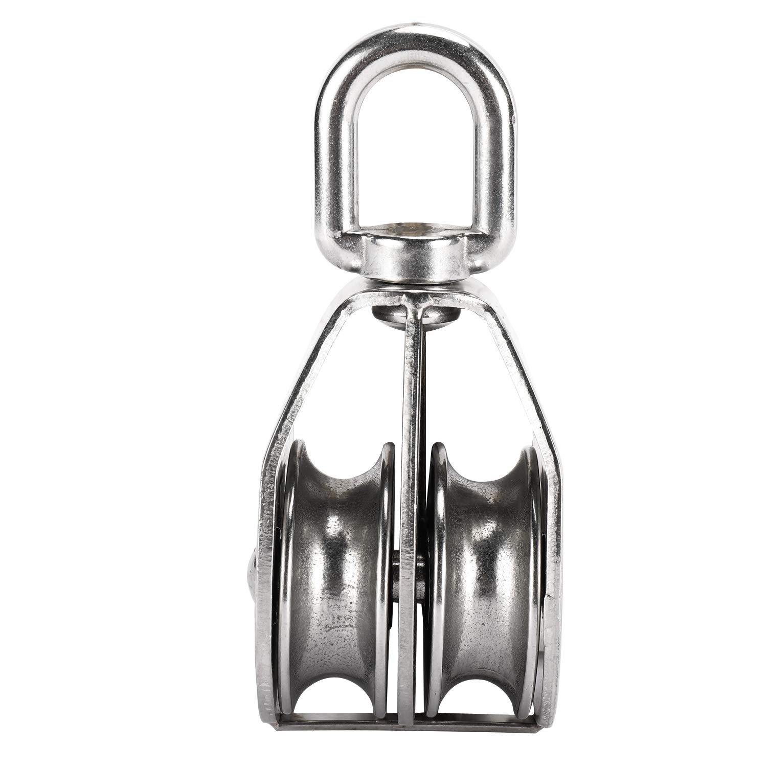 50% оƒƒ Dіѕсоunt Artilife 2Pcs Stainless Steel Wire Rope Crane Double Pulley Block M50 Lifting Crane Swivel Hook Heavy Duty 400Kg Max Loading