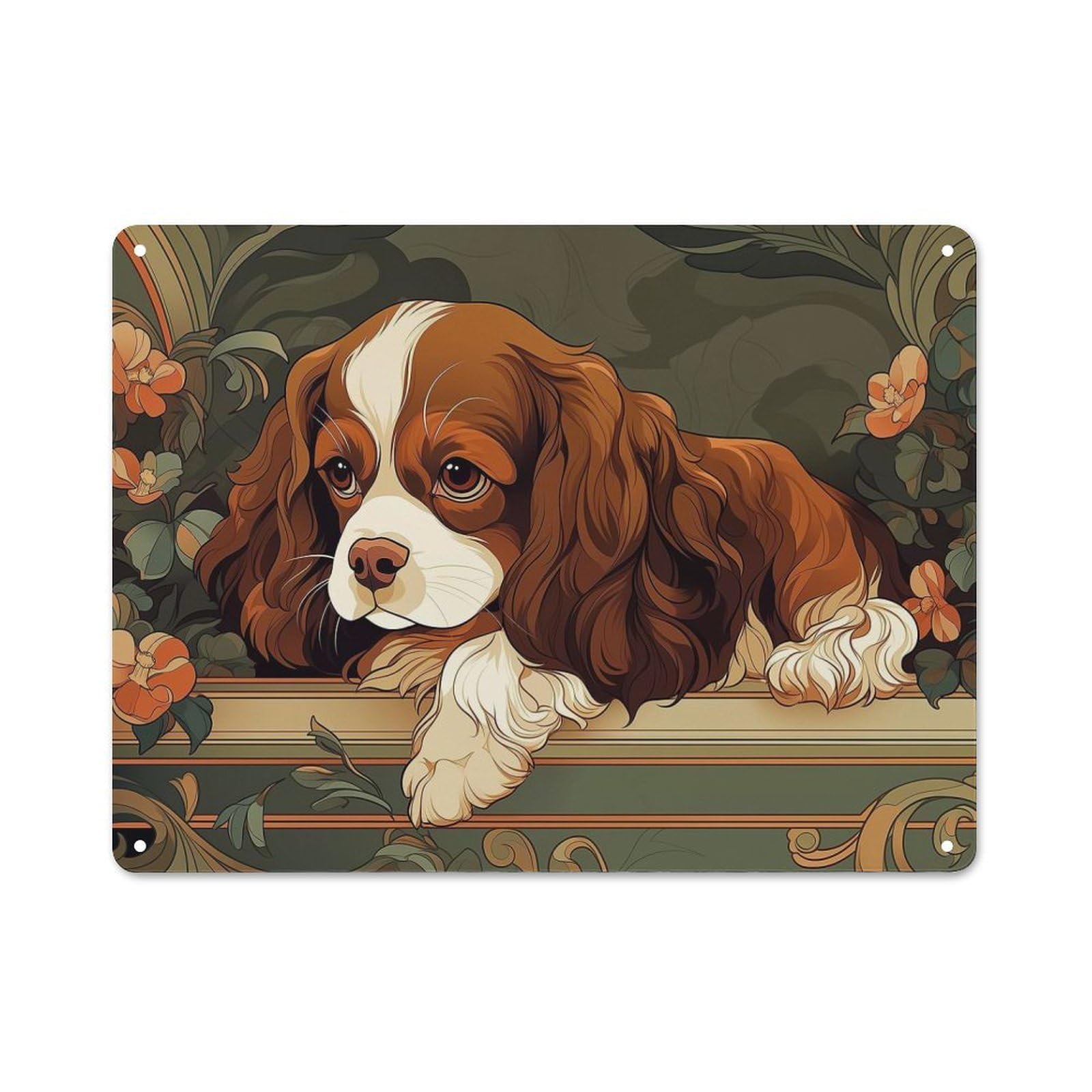 Junmoney Style Cavalier Art Nouveau Classic Metal Wall Decor 30X40cm, Decorative Tin Plaque For Cafe, Pub, Workshop Or Home Bar