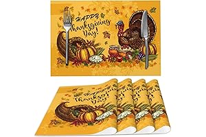 Set Your Thanksgiving Table for Joy with Our Washable Placemats