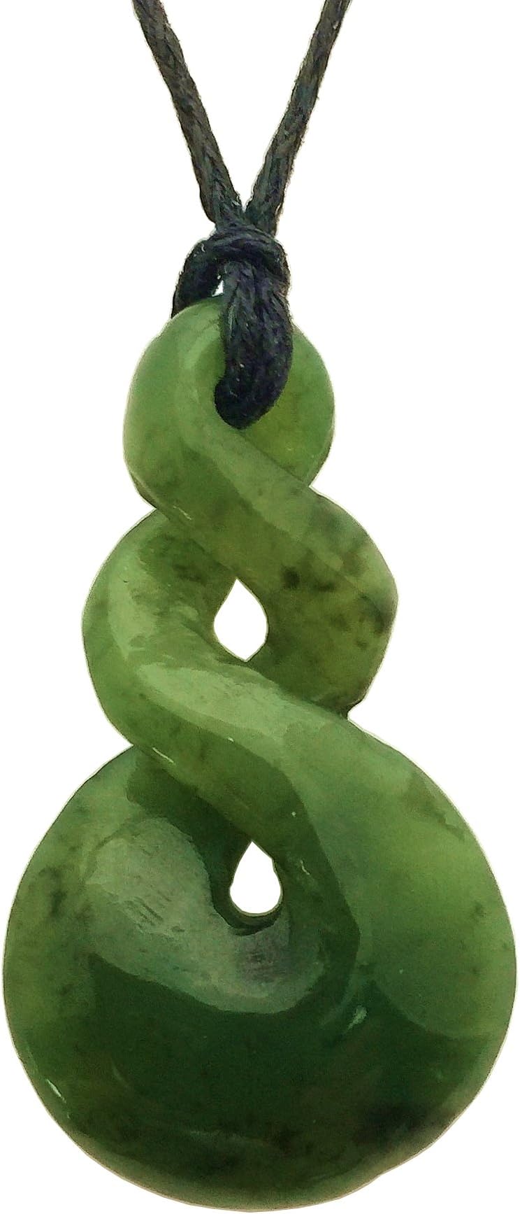 Maori Nephrite Jade/Pounamu Triple Twist Pendant from New Zealand