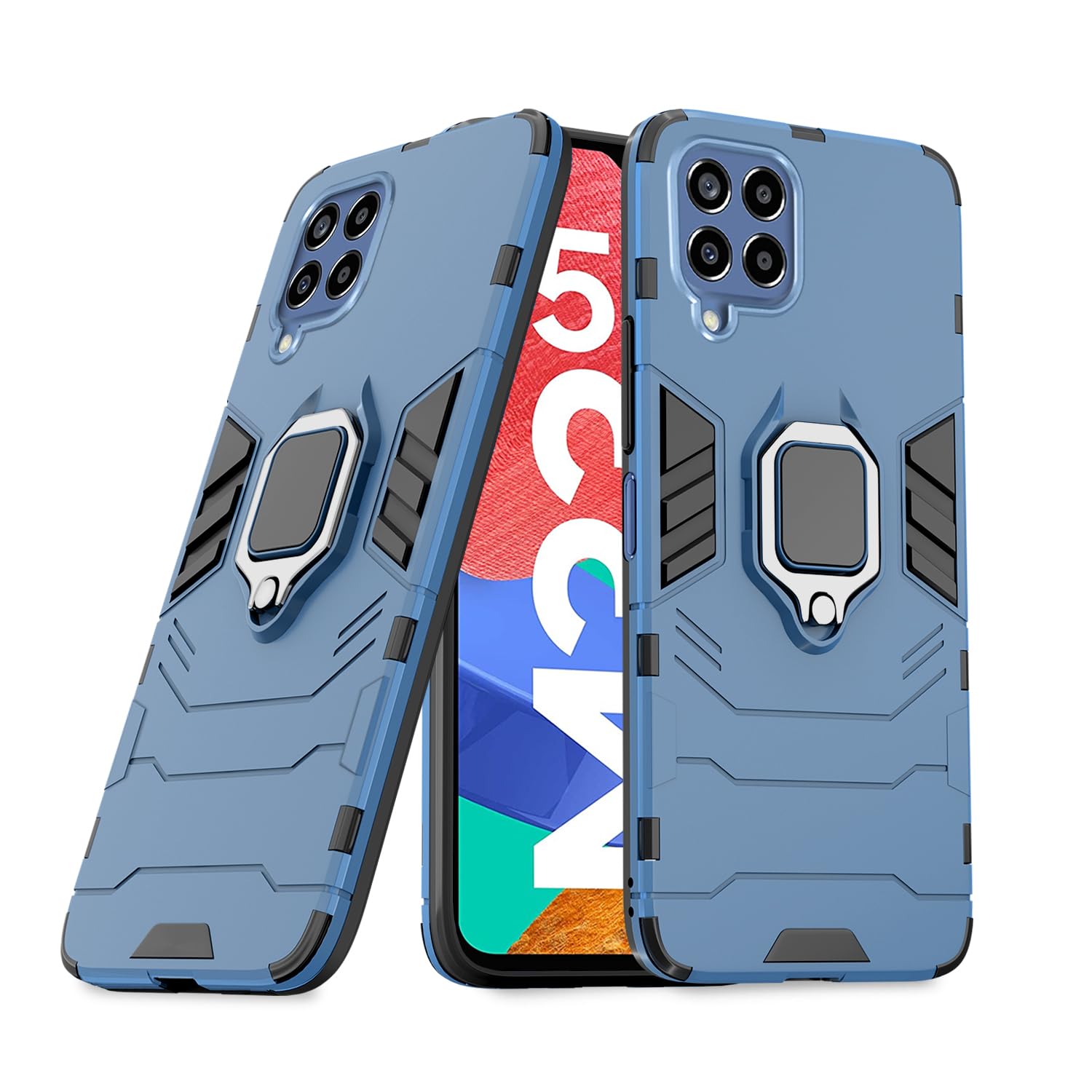 Pikkme Samsung Galaxy M33 5G Back Cover | D5 Tough Armor Bumper | 360 Protection Case | Ring Holder Stand Case for Samsung Galaxy M33 5G (Blue) (B0CBBLQ1S9) Amazon Price History, Amazon Price Tracker