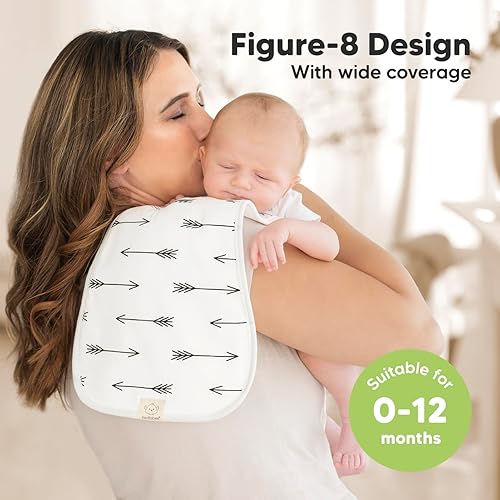 Vista 174 de Paños orgánicos para eructos para bebés niños y niñas, paquete de 5 paños de algodón súper absorbentes para bebés, trapos suaves y afelpados