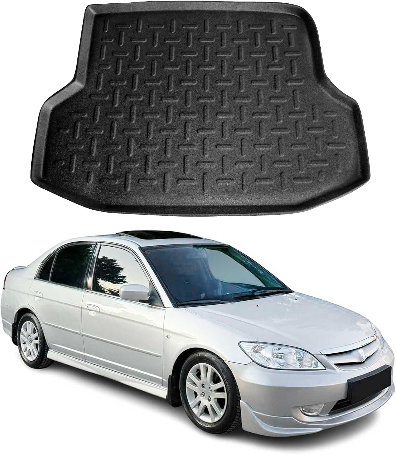 OMAC Cargo Mats Liner for Honda Civic 2001-2005 Black All-Weather TPE