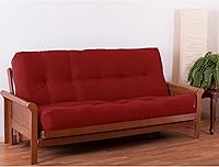 Vista 55 de Blazing Needles Colchón futón de sarga Renewal de 9 pulgadas, matrimonial, índigo