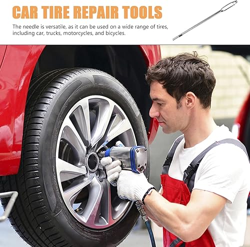 Miniatura 2 de iplusmile Kit de enchufe de neumático de automóvil, 4 piezas, kit de enchufe de neumático automotriz, kit de reparación de neumáticos automotriz,