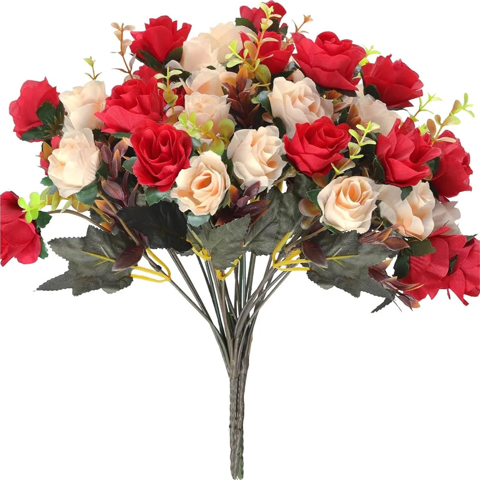 Dcrxz Artificial Flowers 10pcs Silk rose Artificial Flowers Wedding Home Garden Decoration bride Bouquet Diy gift Scrapbooking Wreaths wall Photography prop(2)