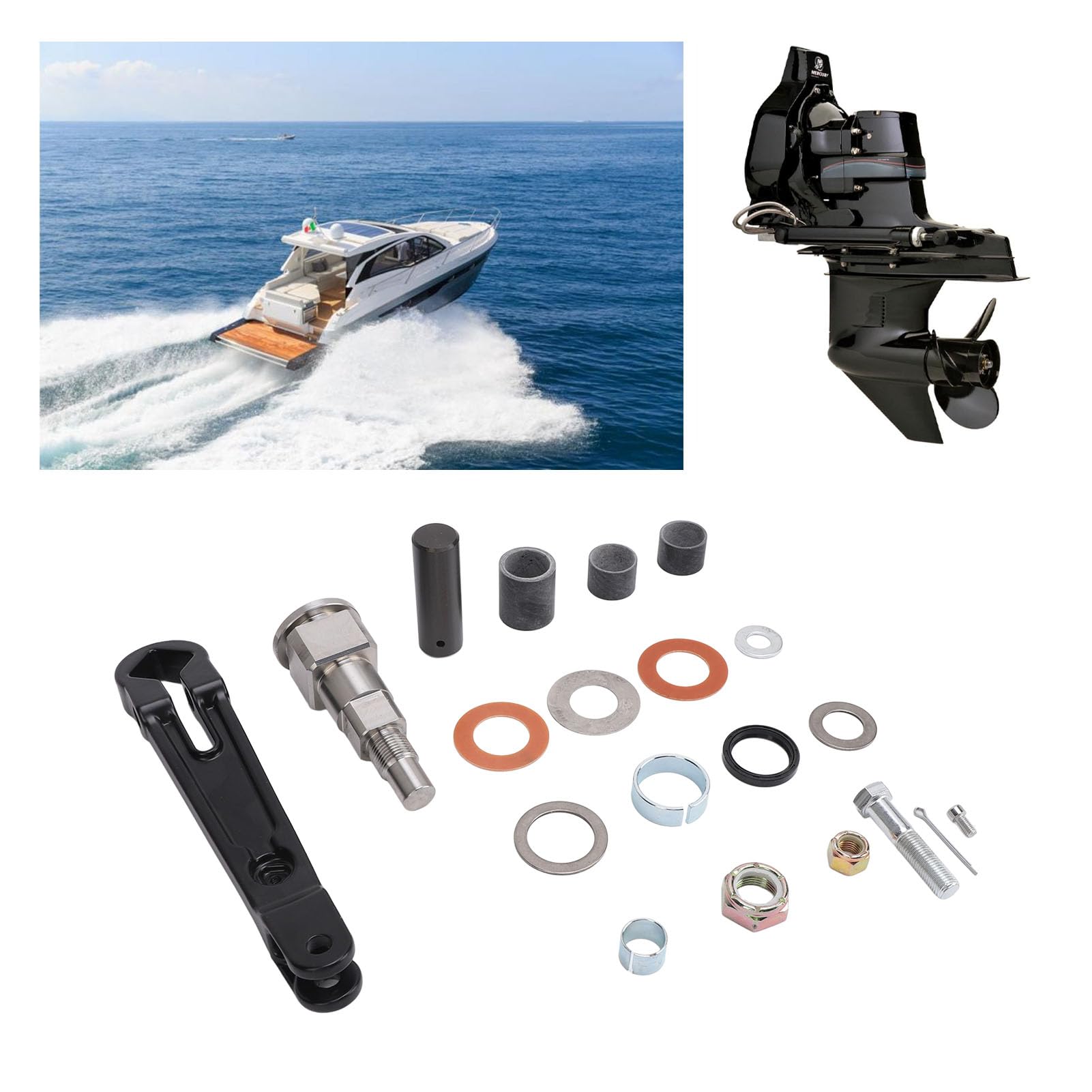 Kit di 20 perni per albero del braccio di sterzo superiore del giunto cardanico, ricambio per 866322A01 98262A1 98230A1 866718A01, adatto per kit di riparazione sterzo MerCruiser Bravo e Alpha