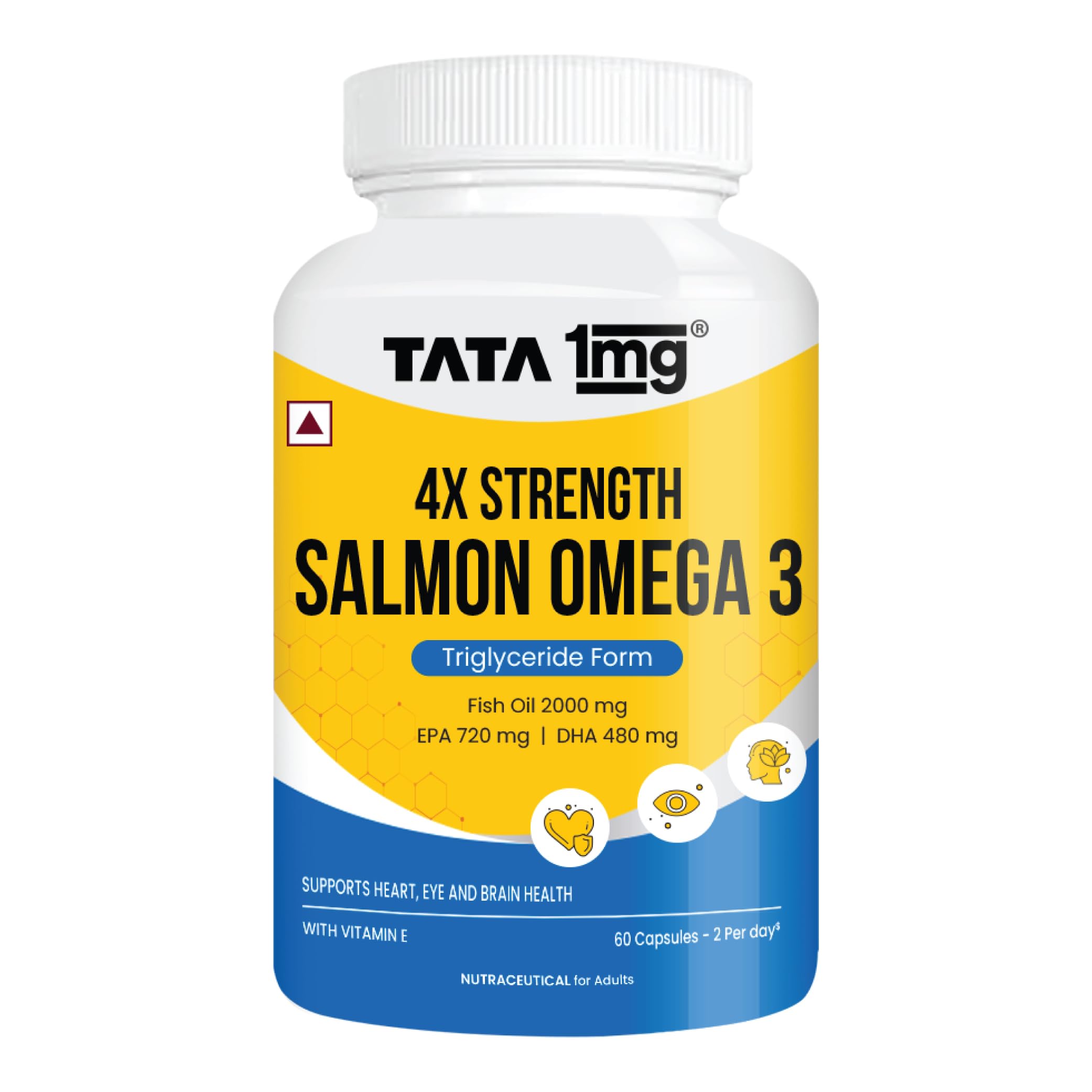 Tata 1mg Salmon 4X Omega 60 Capsules