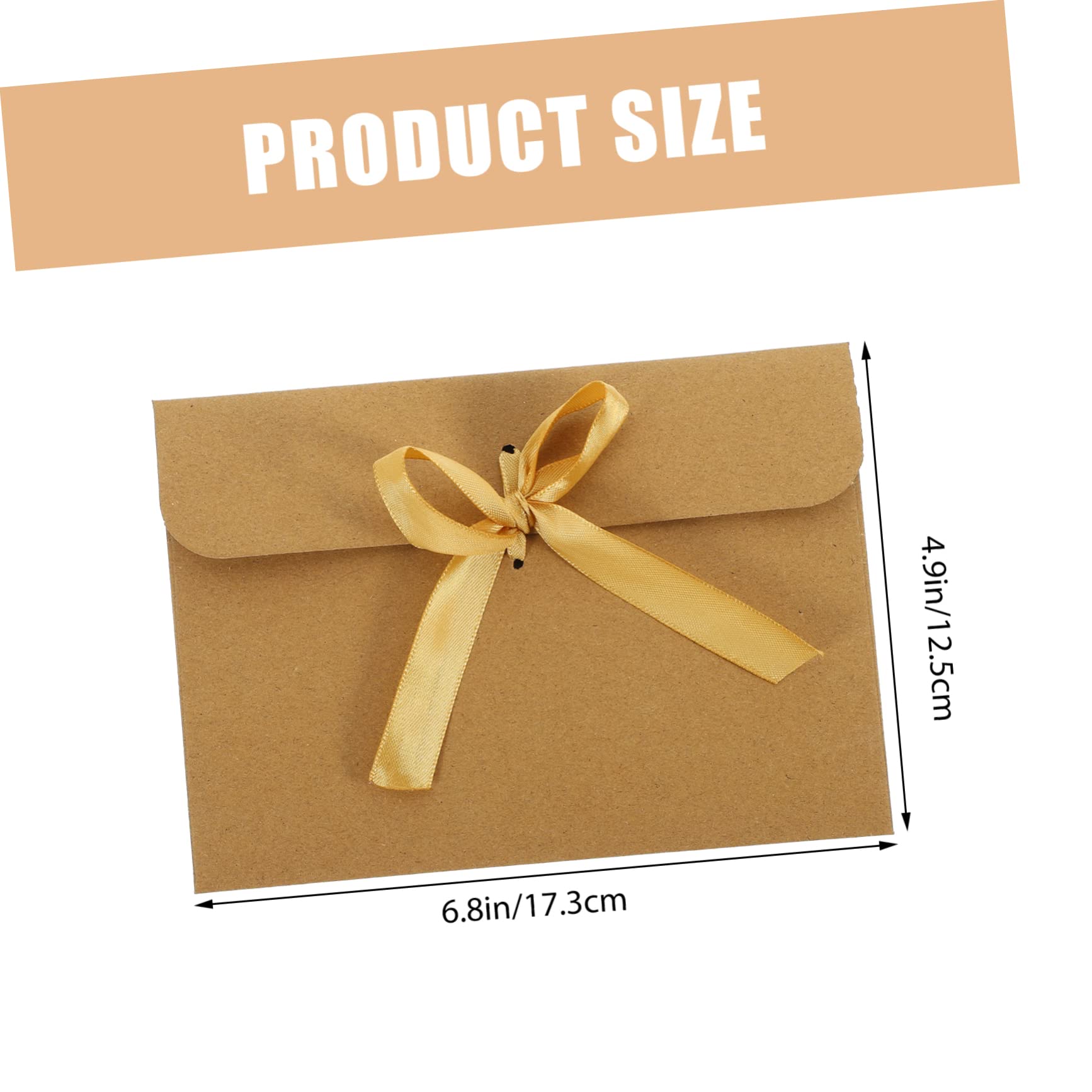Buste Regalo Vintage in Carta Kraft Nastro Oro 50 Pezzi | Lettere e Partecipazioni, Stile Semplice, Formato Pratico, Confezione da 50