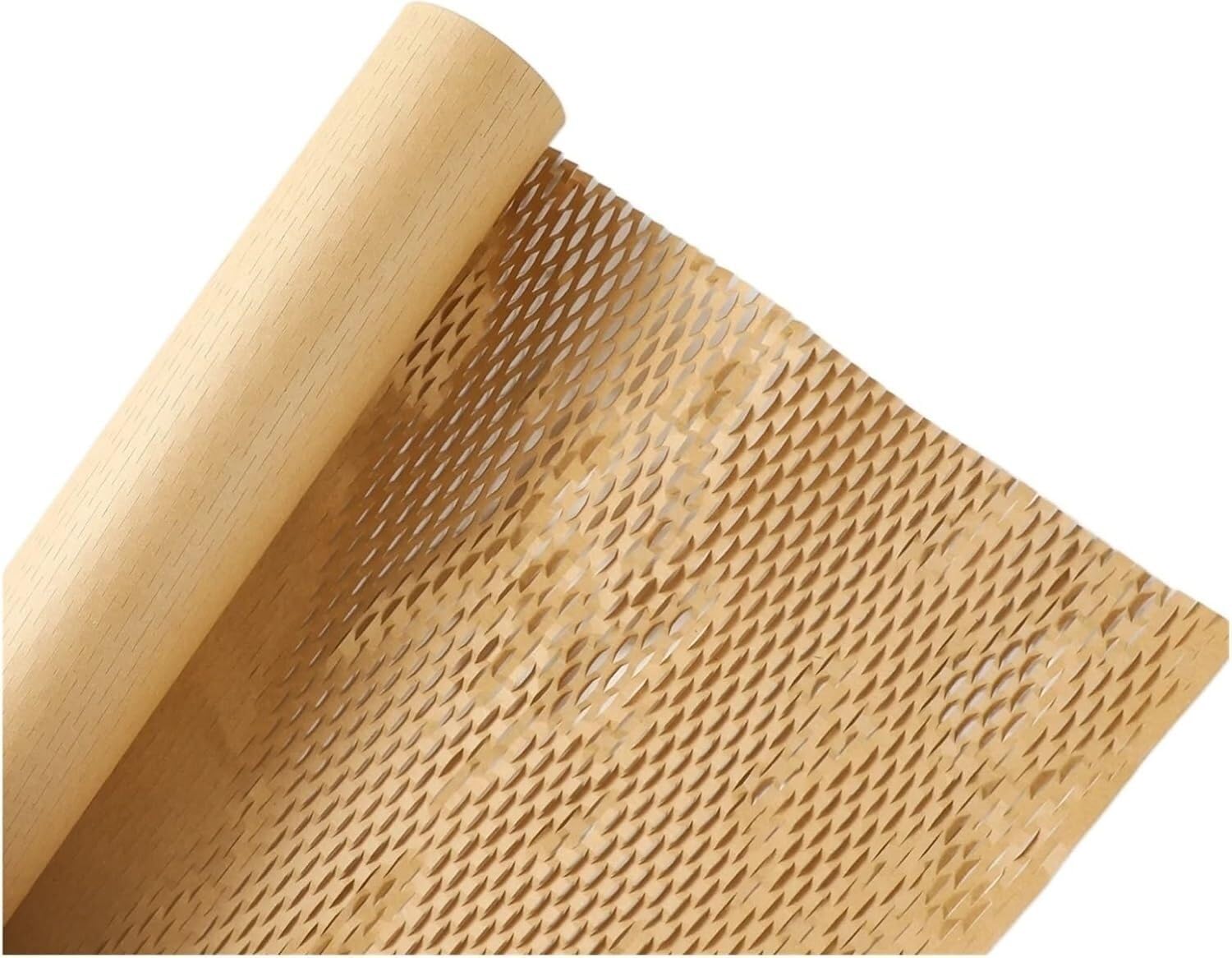 Polsterverpackung aus Wabenpapier: Biologisch abbaubares schützendes Kraftpapier(Brown,30cm x 50m)
