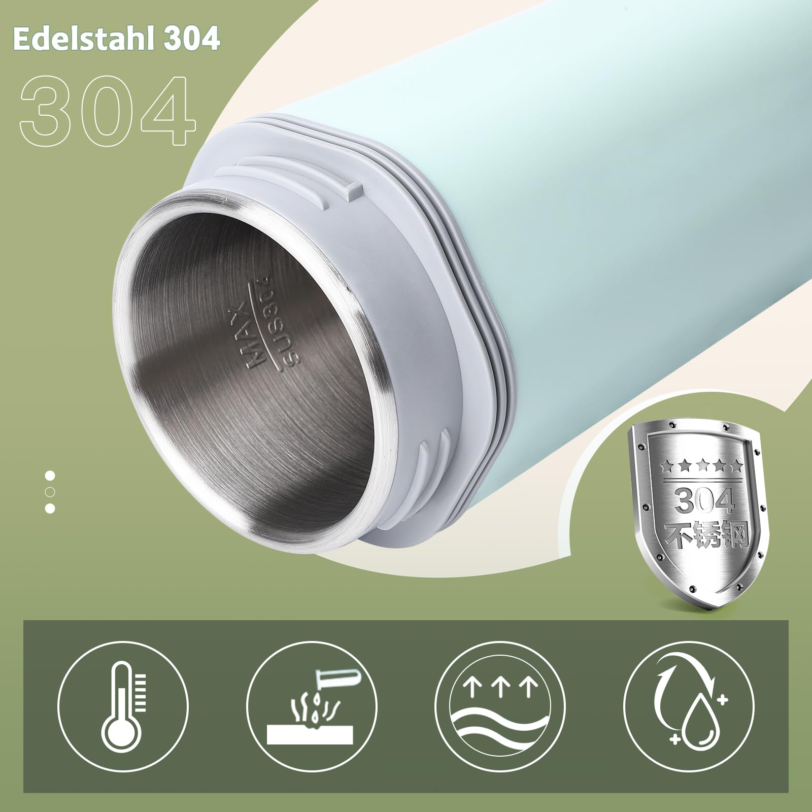 Garvee Hervidor eléctrico portátil para café y té - Acero inoxidable 304 - Calentamiento rápido y seguro - Ideal para viajes y oficina - Diseño compacto - Capacidad 400ml - Apagado automático - Green