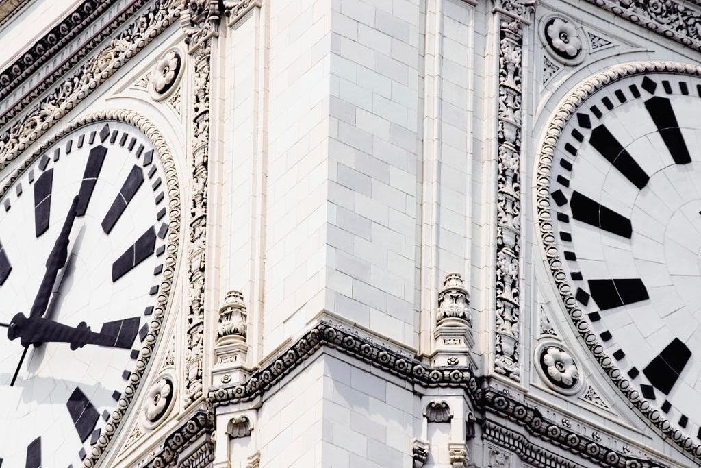 Clock Tower of Wrigley Building Chicago Illinois Close Up Photo Photograph Cool Wall Art Print Poster 36x24