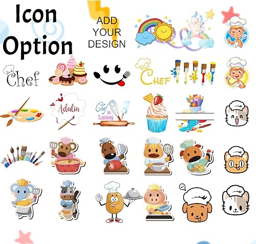 Miniatura 3 de Delantal personalizado para niños con bolsillo para nombre, sombrero de chef personalizado y delantal para cocina, cocina, hornear, pintura,